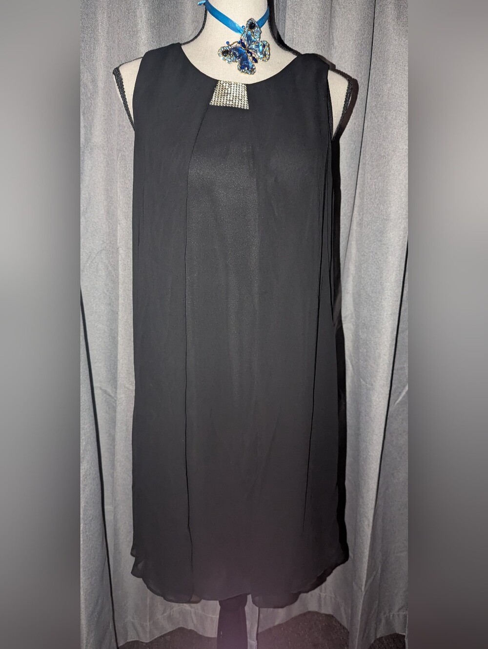 JBS Sleeveless Flowy Midi Dress w/a Touch of Bling 6
